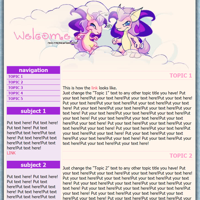 Faerie Kyrii Petpage Layout