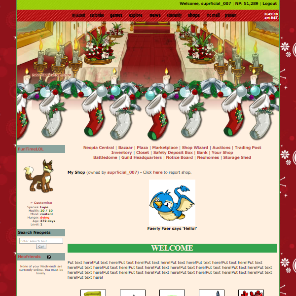 Christmas Shop & Gallery Layout